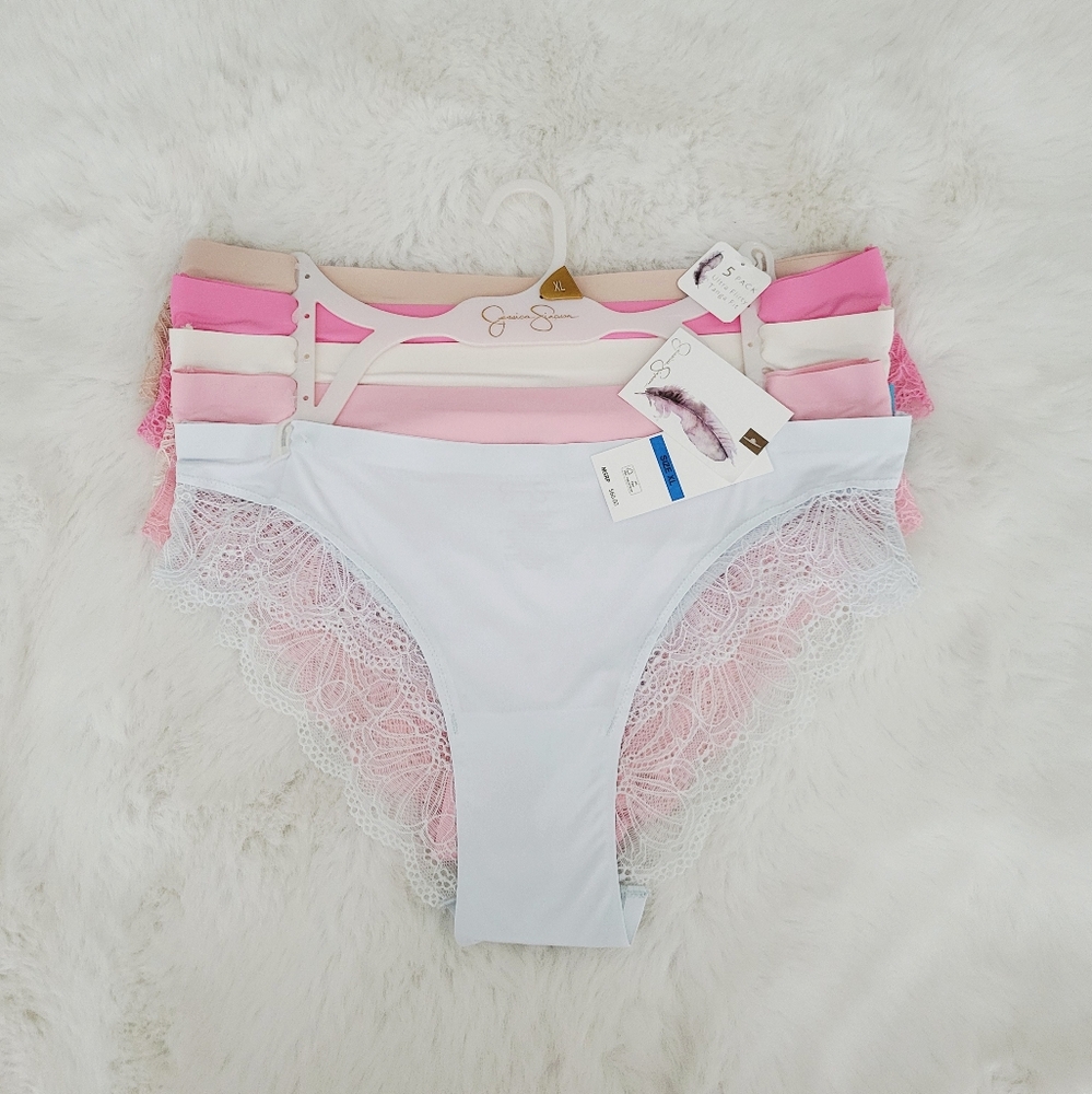 JESSICA SIMPSON 5-PACK ULTRA FLIRTY TANGA FIT SIZE XL